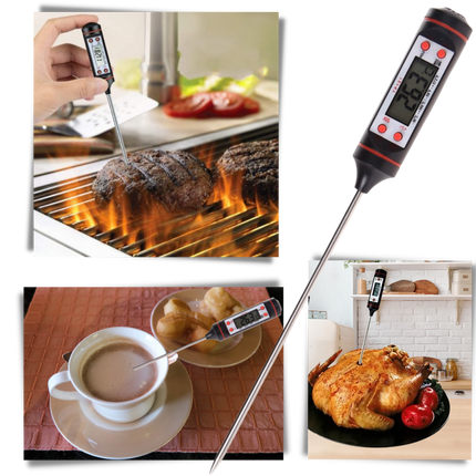 Digital Meat Thermometer, Food Thermometer with Probe for Cooking Meat, Cooking Thermometer for Poultry and Chocolate