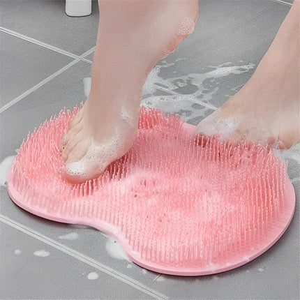 Shower Brush for Back and Feet with Suction Cups, Back Scrubber Shower Foot Brush with Acupressure Points