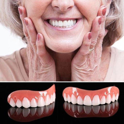 Teeth Cover for a Perfect Smile, Removable Veneers Artificial Teeth Cover for Gaps and Stains