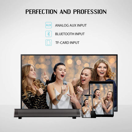 Compact Soundbar for TV, Wireless Home Theater Speaker