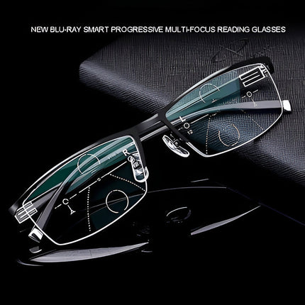 Progressive Reading Glasses, Photochromic Glasses with Blue Light and UV Protection