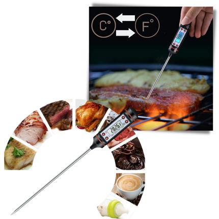 Digital Meat Thermometer, Cooking Thermometer for Poultry and Chocolate