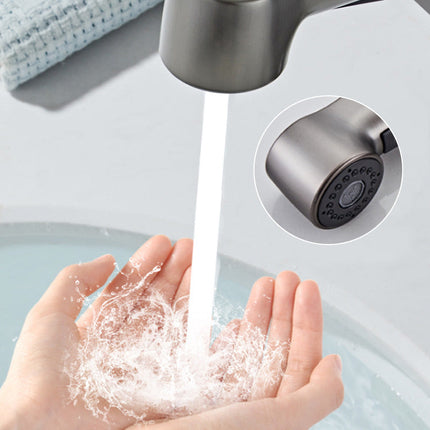 Bathroom Faucets with Sprayer, Single Hole Bathroom Faucet with Pull Out Spray Head – image 4
