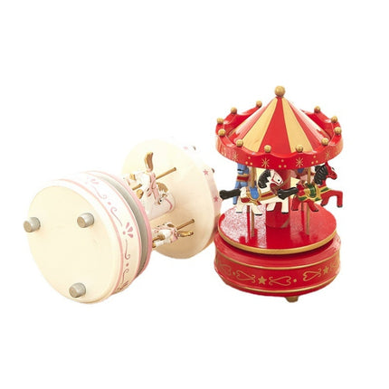 Music Box Carousel, Vintage Carousel Music Box for Dresser Decor – image 4