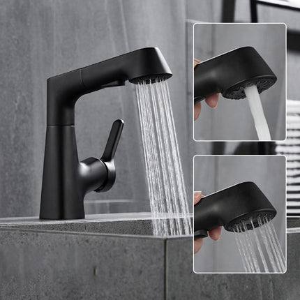 Bathroom Faucets with Sprayer, Single Hole Bathroom Faucet with Pull Out Spray Head – image 6