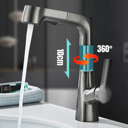 Bathroom Faucets with Sprayer, Single Hole Bathroom Faucet with Pull Out Spray Head – image 8