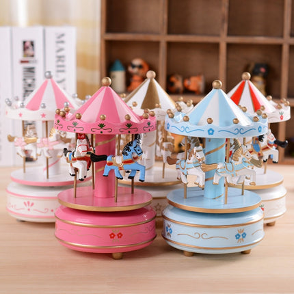 Music Box Carousel, Vintage Carousel Music Box for Dresser Decor – image 7