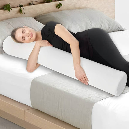 Pregnancy Pillow for Side Sleepers, Body Pillow with Washable Cover, Shredded Memory Foam Pillow for Spinal Alignment