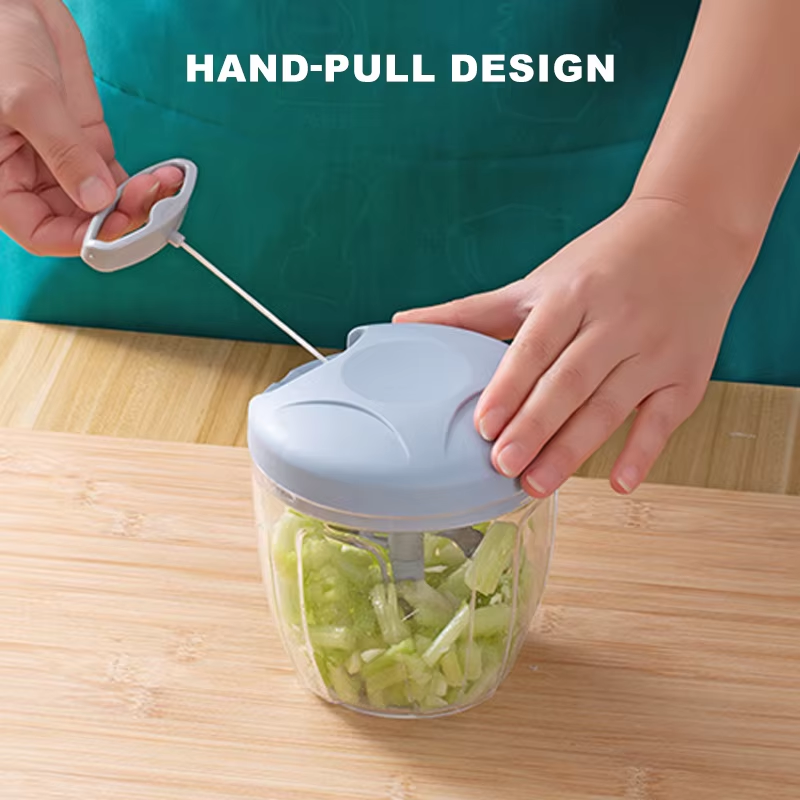 Tuzwa Manual Meat Mincer & Garlic Chopper | Hand Crank Food Processor with Easy Rotate Handle for Meat, Garlic, Vegetables & Nuts