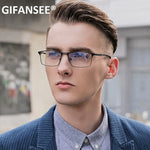 Tuzwa Blue Light Blocking Glasses for Men – Rectangle Computer Glasses for Screen Use with Lightweight Frame