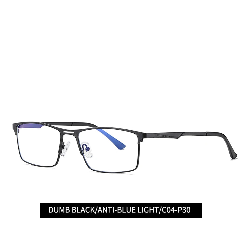 Tuzwa Blue Light Blocking Glasses for Men – Rectangle Computer Glasses for Screen Use with Lightweight Frame