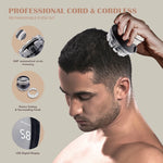 Tuzwa 360° Rotary Hair Clipper with UFO Design – Cordless Rechargeable Automatic Hair Trimmer with Stainless Steel Blades, 51–90 Min Runtime