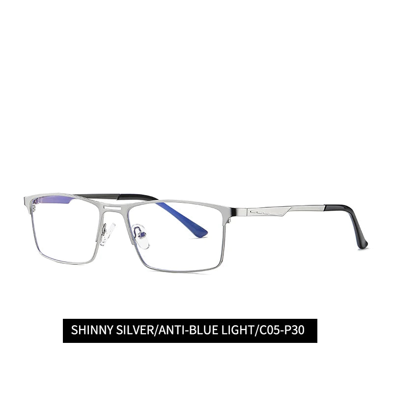 Tuzwa Blue Light Blocking Glasses for Men – Rectangle Computer Glasses for Screen Use with Lightweight Frame