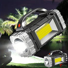 Rechargeable Flashlight, High Lumen LED Flashlight with Power Bank, Solar Searchlight Torch with Warning Light