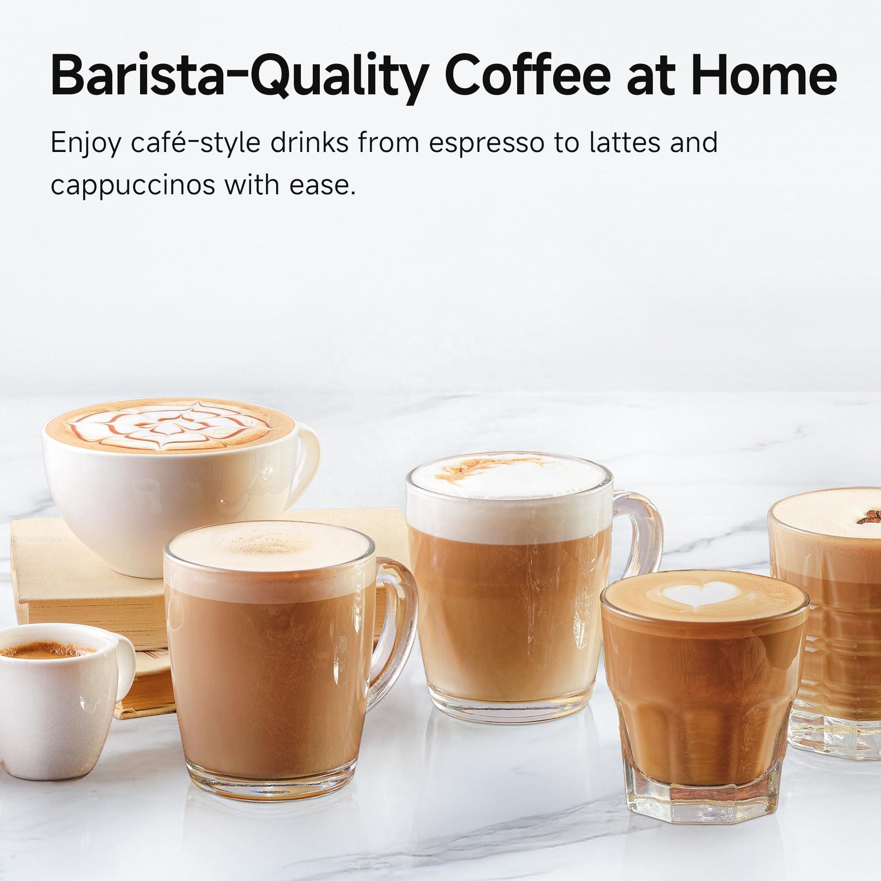 Tuzwa Espresso Coffee Machine | 20-Bar Semi-Automatic Espresso Machine with Temperature Control for Cappuccino, Latte & Espresso