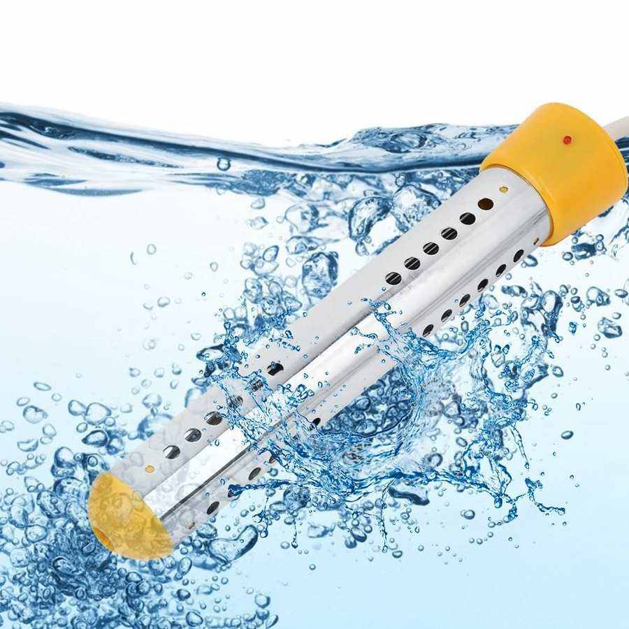 Tuzwa 1500W Immersion Water Heater – Portable Bucket Heater for Up to 100 Gallons, 304 Stainless Steel, Grounded Plug