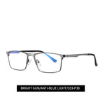 Tuzwa Blue Light Blocking Glasses for Men – Rectangle Computer Glasses for Screen Use with Lightweight Frame