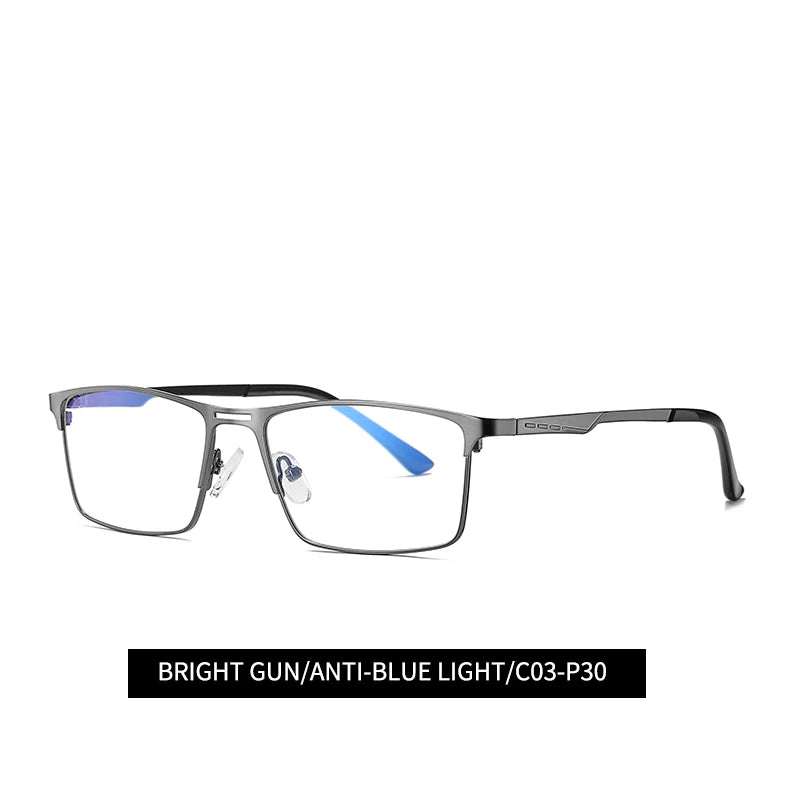 Tuzwa Blue Light Blocking Glasses for Men – Rectangle Computer Glasses for Screen Use with Lightweight Frame