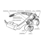 Tuzwa LED Magnifying Glasses with Adjustable Lens – High-Definition Hands-Free Magnifier Eyewear for Reading, Crafts & Detailed Work