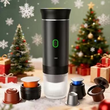 Portable Espresso Coffee Maker | Wireless 3-in-1 Portable Espresso Machine with 20-Bar Pressure & USB Rechargeable Design for Travel, Car & Home
