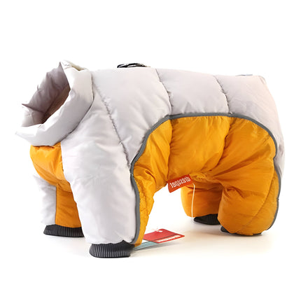 Water Resistant Dog Parka and Winter Coat with Back Zip, Reflective Strip and Stainless Steel Leash Ring, Sizes S to 4XL in 7 Colors