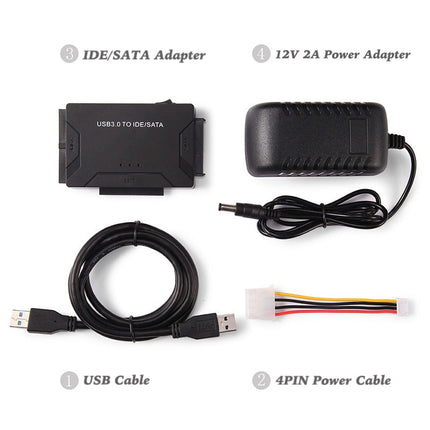 SATA to USB Adapters and IDE to USB Adapter, USB 3.0 Hard Drive Reader for 2.5 and 3.5 inch HDD – image 8