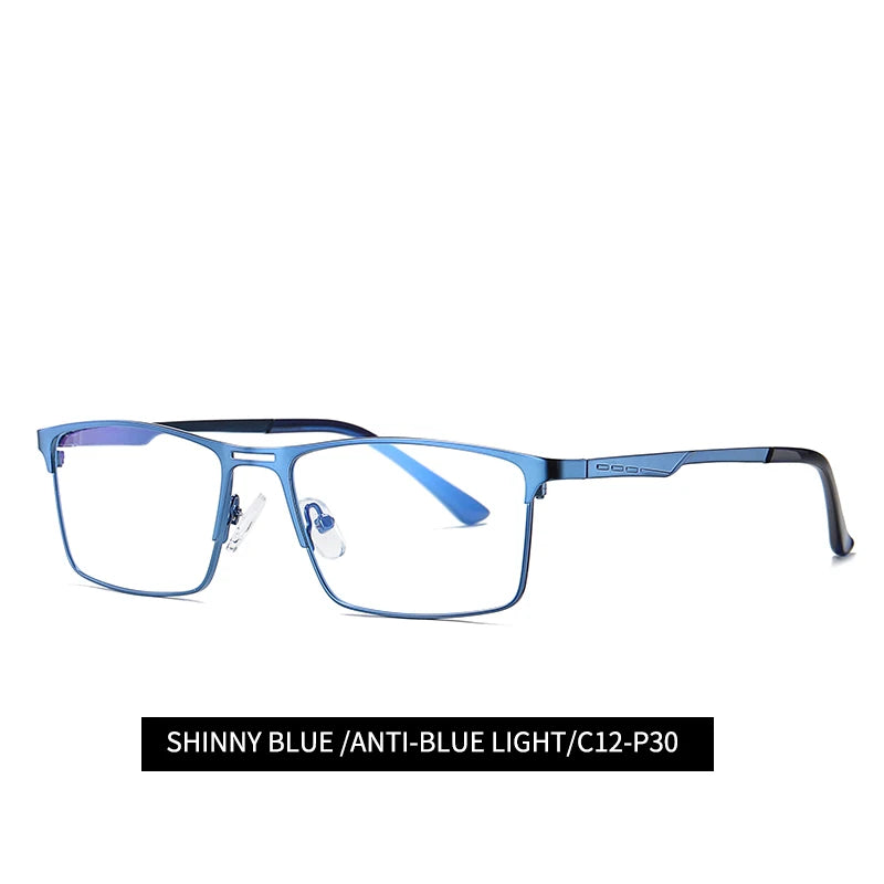 Tuzwa Blue Light Blocking Glasses for Men – Rectangle Computer Glasses for Screen Use with Lightweight Frame