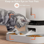 Tuzwa 5L Automatic Pet Feeder & Water Dispenser Station | Gravity Dog & cat automatic pet feeder Set | Large Capacity Feeding System for Cats & Small Dogs