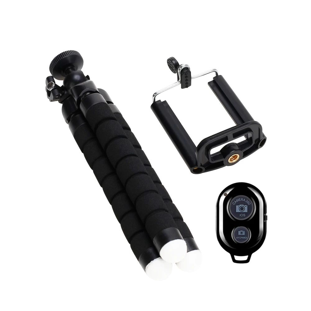Tuzwa Mini Phone Tripod – Flexible Smartphone Tripod Stand with Adjustable Holder & Bendable Legs, Compact Portable Tripod for Photography & Travel