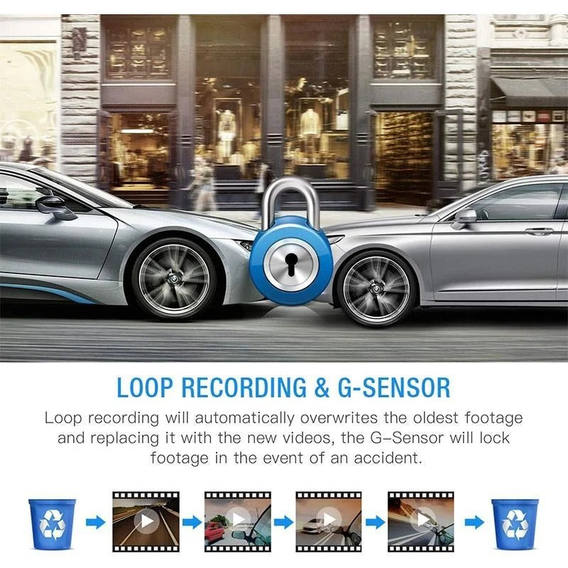 HD Dual Lens Dash Cam for Car with 170° Wide-Angle & Loop Recording | Front and Rear View for Enhanced Road Safety 5