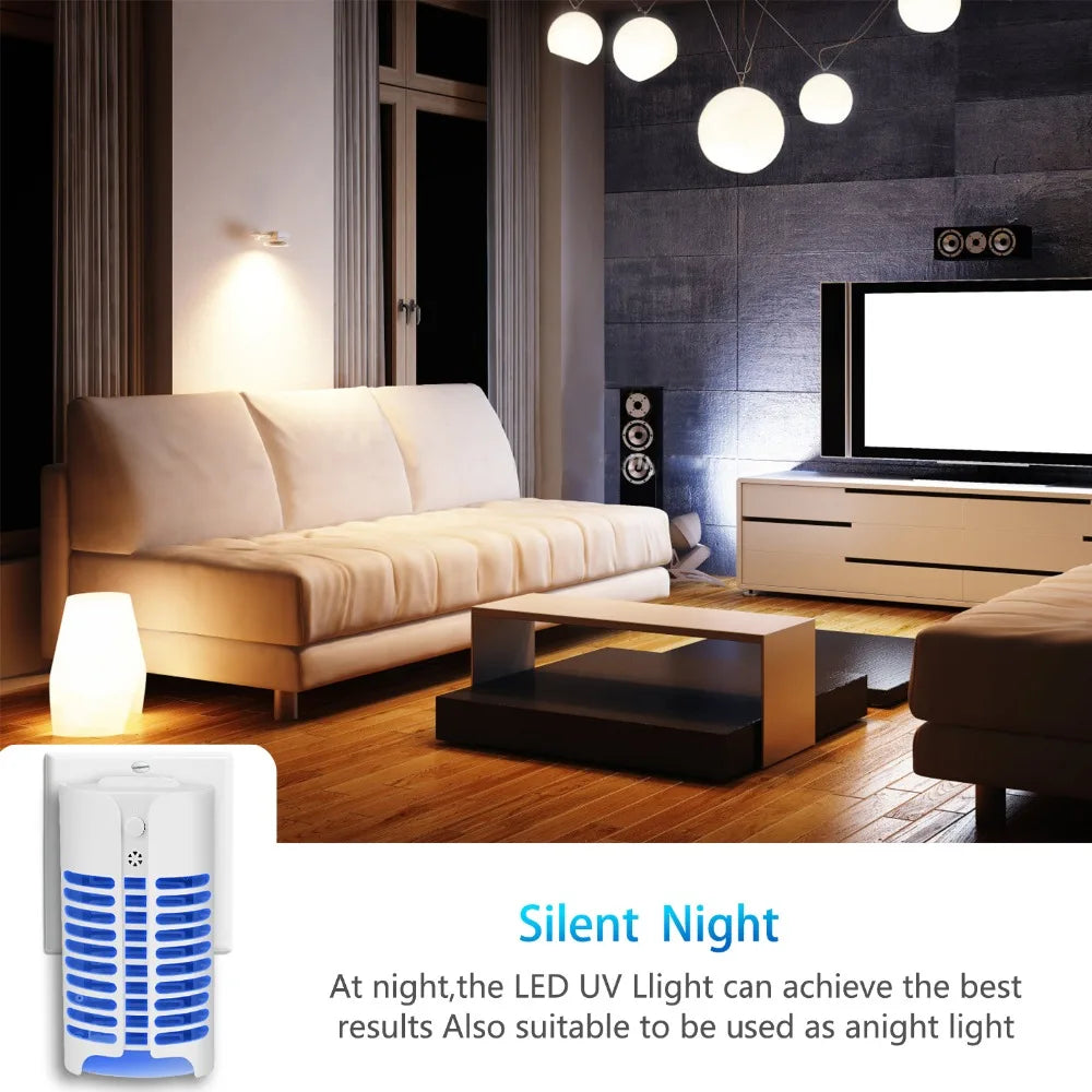 Tuzwa Indoor UV Light Insect Trap with Smart Sensor – Chemical-Free Bug Trap for Home, Bedroom & Office, Up to 20m²