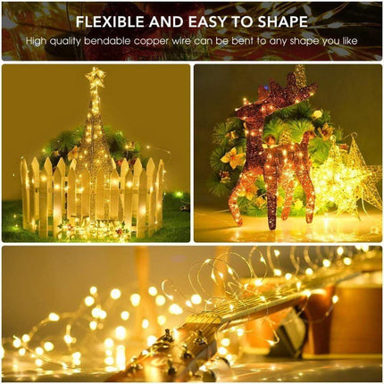 String Lights Outdoor Solar Powered, Copper Wire Fairy Lights for Garden and Patio – image 6