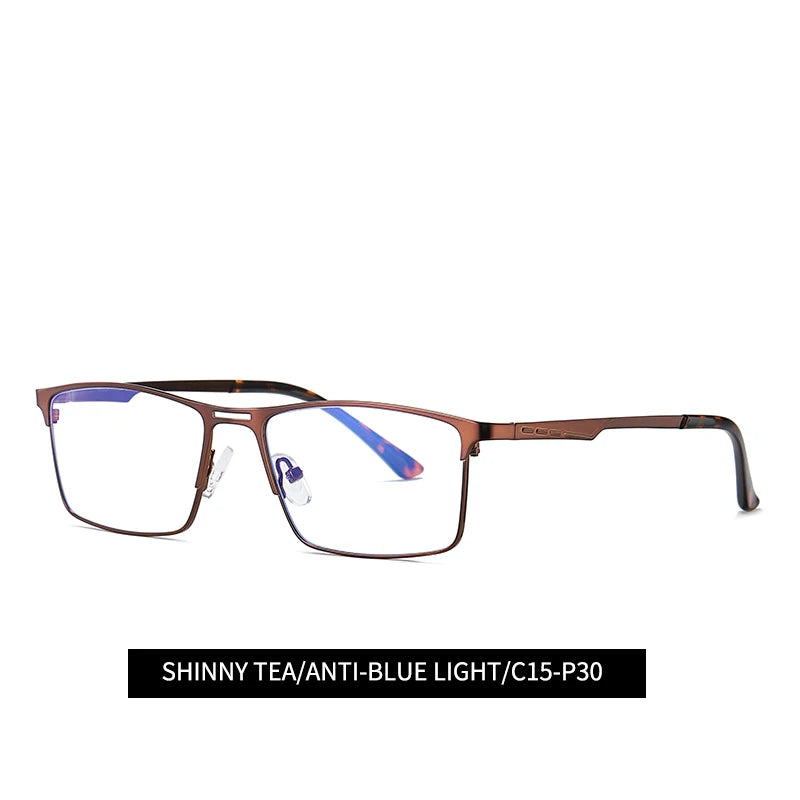 Tuzwa Blue Light Blocking Glasses for Men – Rectangle Computer Glasses for Screen Use with Lightweight Frame