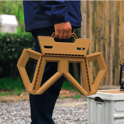 Camping Folding Stool, Portable Stool with Non Slip Seat for Beaches and Festivals