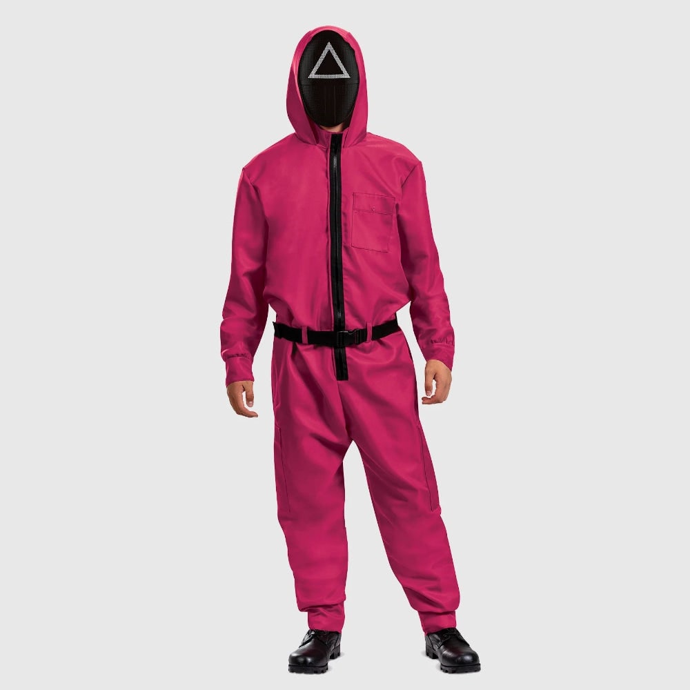 Halloween Costume Jumpsuit Set with Matching Mask & Belt | Complete Outfit for Themed Events 0