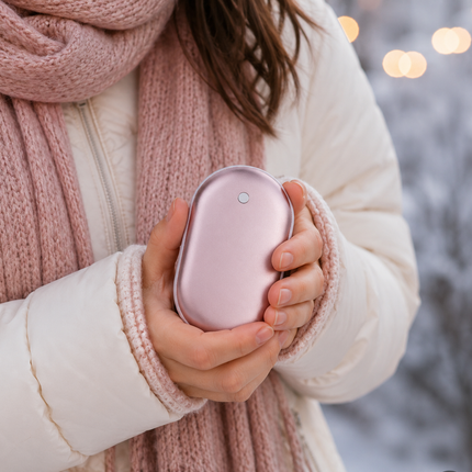 USB Rechargeable Hand Warmer, 5000mAh Portable Electric Pocket Hand Warmers for Men and Women, Double Sided Heating for Winter