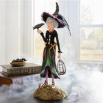 Handmade Witch Figurine | Intricate Resin Halloween Decor | Unique Collectible for Spooky Celebrations 10