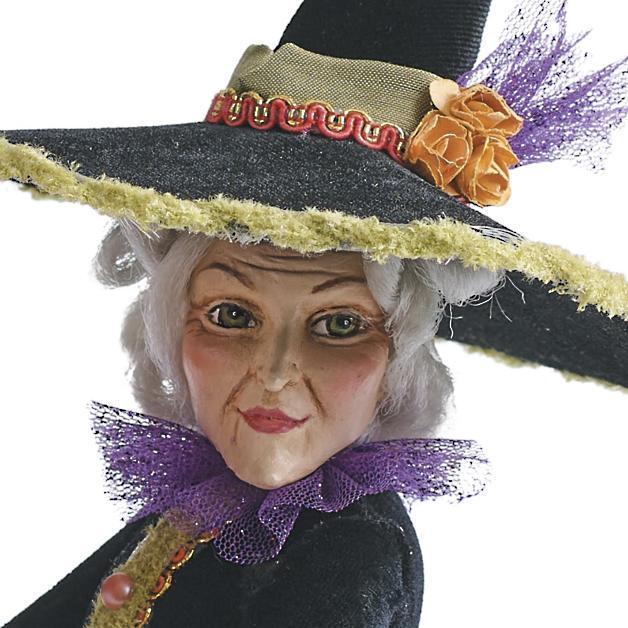 Handmade Witch Figurine | Intricate Resin Halloween Decor | Unique Collectible for Spooky Celebrations 7