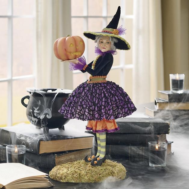 Handmade Witch Figurine | Intricate Resin Halloween Decor | Unique Collectible for Spooky Celebrations 8