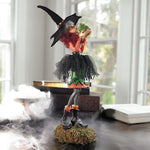 Handmade Witch Figurine | Intricate Resin Halloween Decor | Unique Collectible for Spooky Celebrations 9