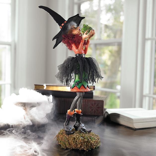 Handmade Witch Figurine | Intricate Resin Halloween Decor | Unique Collectible for Spooky Celebrations 9