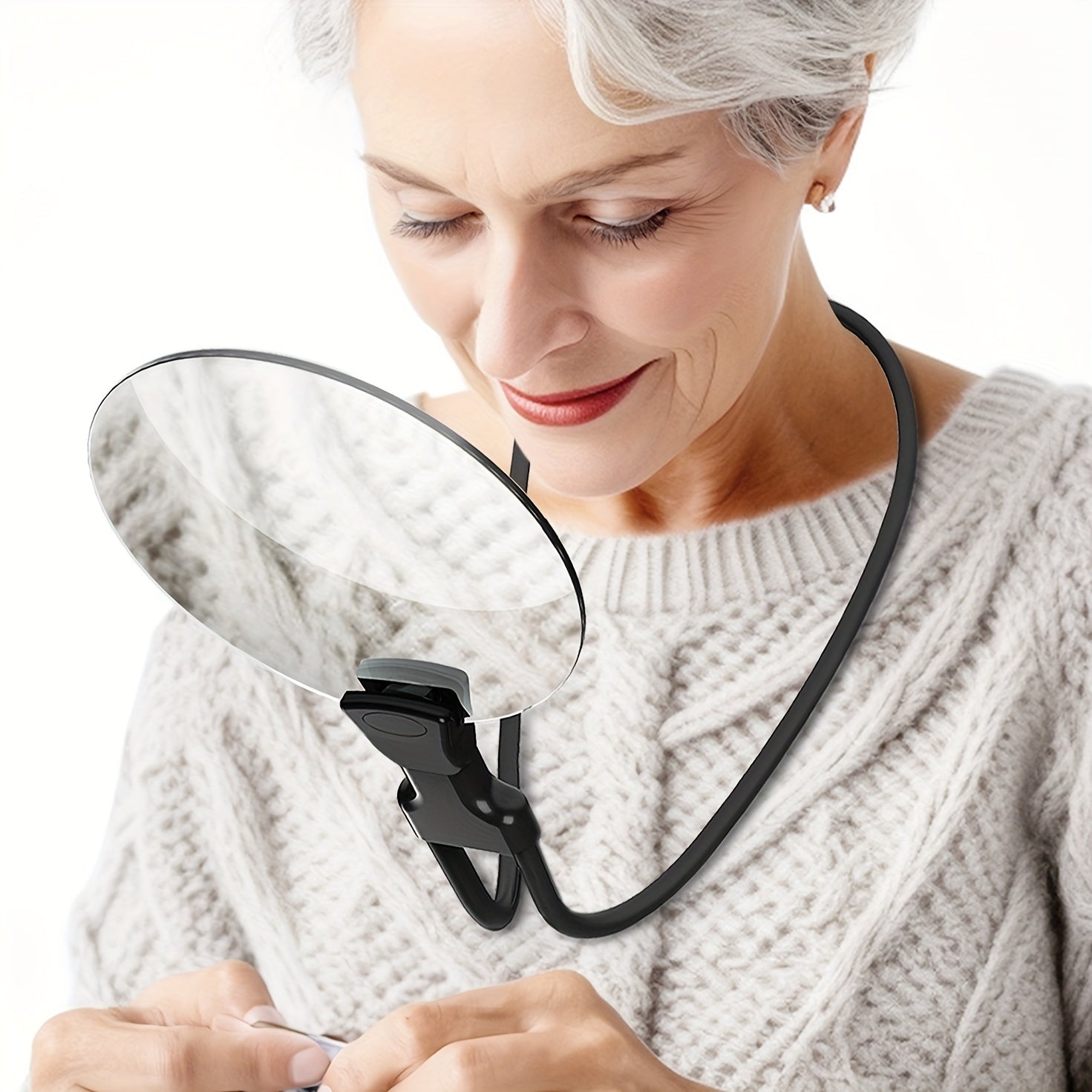 Hands-Free Magnifying Glass with 5X Magnification & Adjustable Neck Strap for Comfortable Viewing 0