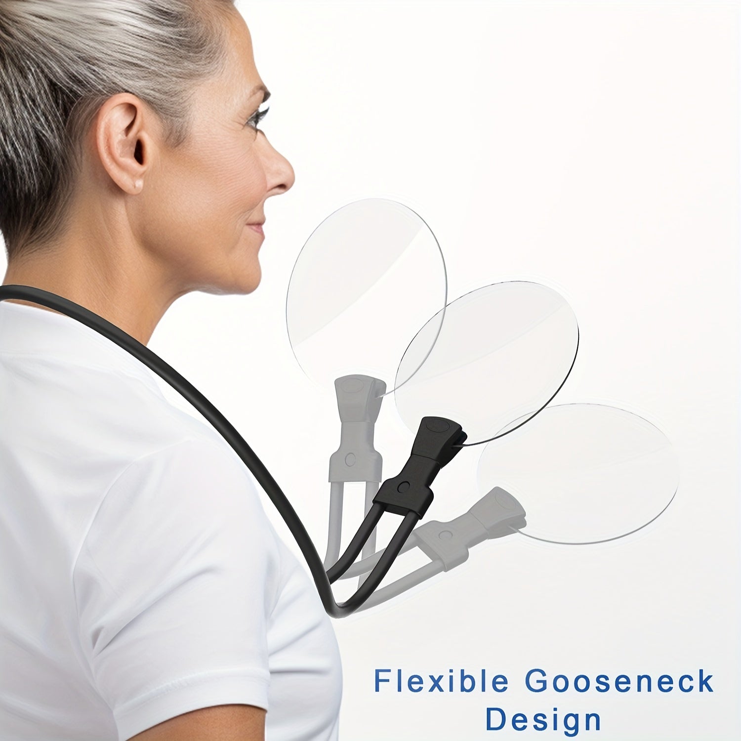 Hands-Free Magnifying Glass with 5X Magnification & Adjustable Neck Strap for Comfortable Viewing 5