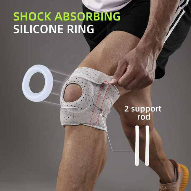Knee Brace with Side Stabilizers, Open Patella Knee Support