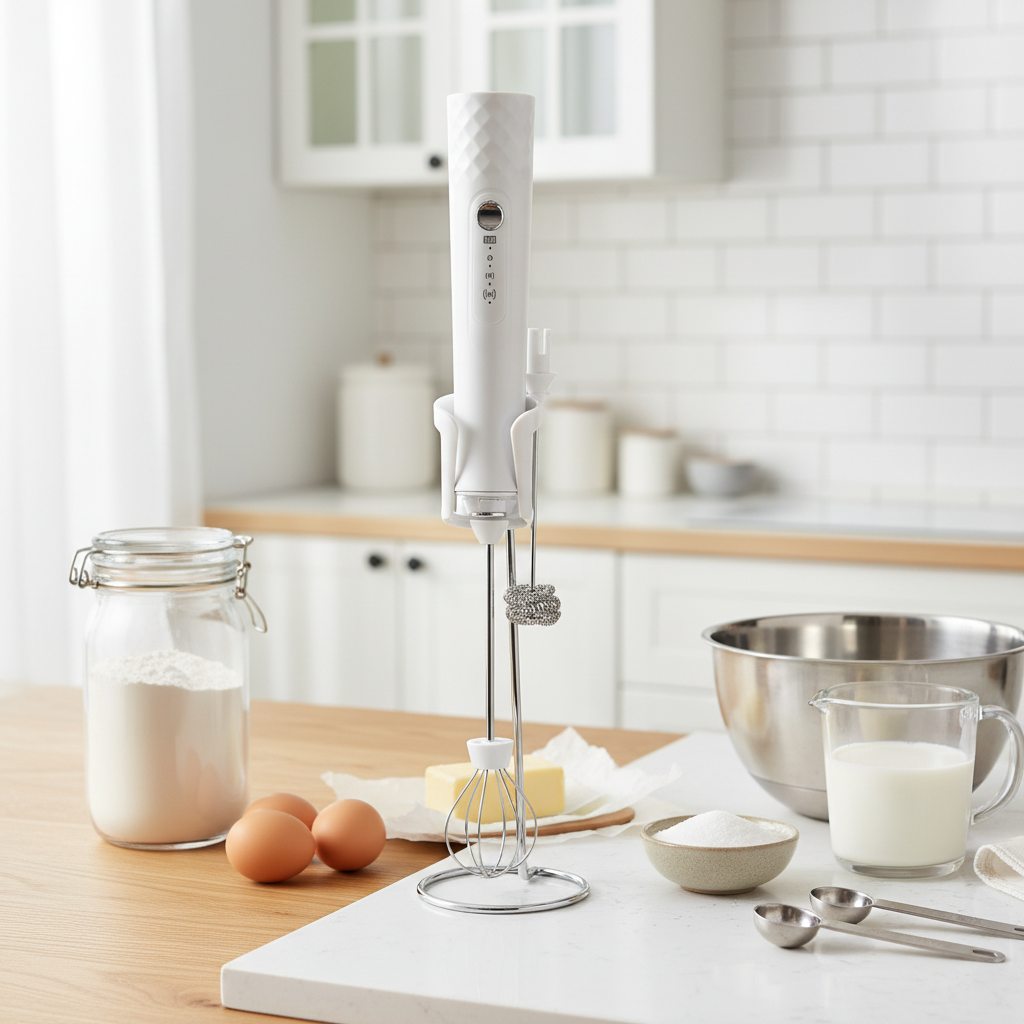 Tuzwa Handheld Milk Frother | USB Rechargeable Electric Milk Frother for Lattes, Cappuccino, Matcha & Coffee Drinks