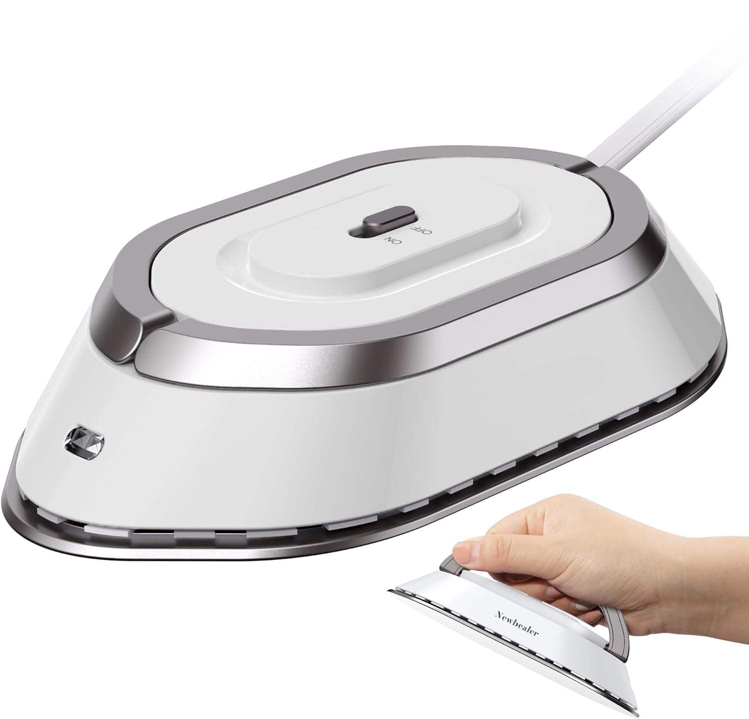 Tuzwa Mini Travel Iron – Compact Portable Clothes Iron with Foldable Handle, Fast Heating & Dry/Wet Ironing