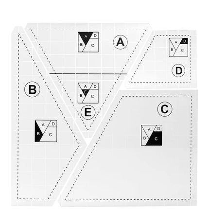 4 Piece Acrylic Quilting Template Set – image 3
