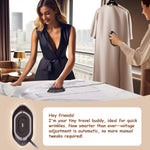 Tuzwa Mini Travel Iron – Compact Portable Clothes Iron with Foldable Handle, Fast Heating & Dry/Wet Ironing
