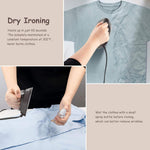 Tuzwa Mini Travel Iron – Compact Portable Clothes Iron with Foldable Handle, Fast Heating & Dry/Wet Ironing