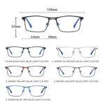 Tuzwa Blue Light Blocking Glasses for Men – Rectangle Computer Glasses for Screen Use with Lightweight Frame